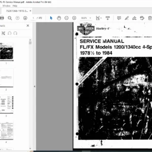 Harley-Davidson FL/FX 1200–1340cc 4-Speed Service Manual 1978–1984 PDF