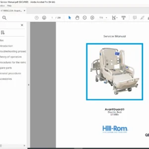 Hill-Rom AvantGuard 1200 Electric Bed Service & Repair Manual – PDF