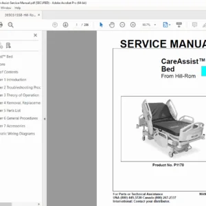 Hill-Rom CareAssist P1170 Hospital Bed Service & Repair Manual – PDF