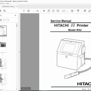 Hitachi IJ-RX2 Industrial Inkjet Printer Service & Maintenance Manual – PDF