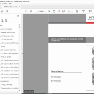 Hitachi Utopia IVX Standard & Premium VRF Service Manual - PDF