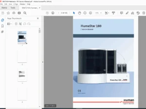 Human HumaStar 180 Clinical Chemistry Analyzer Service Manual PDF Download