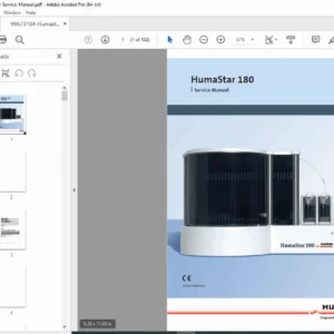 Human HumaStar 180 Clinical Chemistry Analyzer Service Manual PDF Download