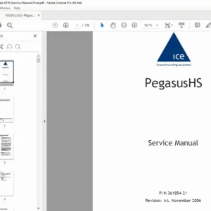 ICE Pegasus HS Videojet Thermal Transfer Printer Service Manual - PDF