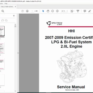 IMPCO 2.0L LPG & Bi-Fuel Engine — Service Manual (2007–2009, Rev. A/June 2009) PDF