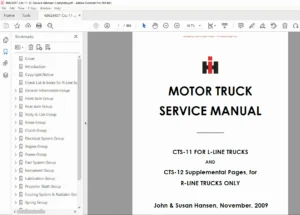 International Harvester CTS-11 & CTS-12 Motor Truck Service Manual PDF