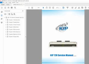 KIP 720 Wide Format Printer Service Manual PDF (Digital Copier/Scanner)