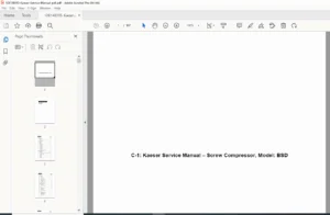 Kaeser BSD Series Screw Air Compressor Service Manual – PDF Download