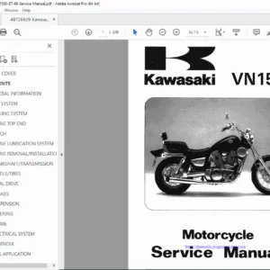 Kawasaki VN1500 Vulcan 88 / Vulcan 88 SE 1987-1999 Factory Service Manual PDF