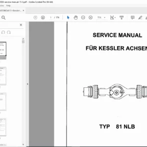 Kessler 81 NLB Axle Service Manual: Assembly, Brakes & Planetary Gear Repair - PDF