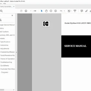 Kodak DryView 8100 Laser Imager Service Manual Medical Imaging Printer PDF