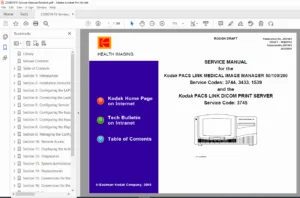 Kodak PACS Link Medical Image Manager 50/100/200 DICOM Print Server Service PDF