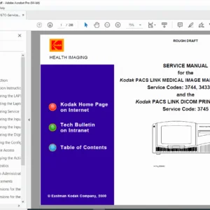 Kodak PACS Link Medical Image Manager 50/100/200 DICOM Print Server Service PDF
