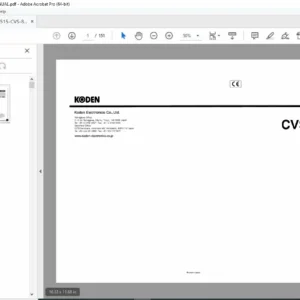 Koden CVS-841 & CVS-851 Color Sounder Service Manual – PDF Download