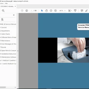 Konelab PRIME 30 Clinical Chemistry Analyzer Service Manual – PDF