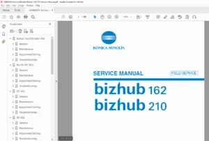 Konica Minolta Bizhub 162 / 210 Field Service Manual PDF