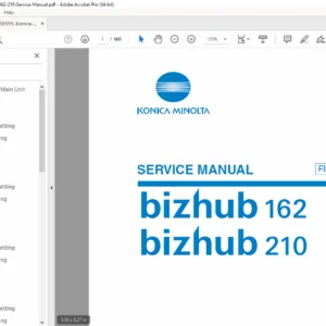 Konica Minolta Bizhub 162 / 210 Field Service Manual PDF