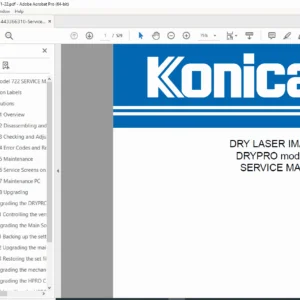 Konica Minolta DRYPRO 722 Service Manual PDF DOWNLOAD