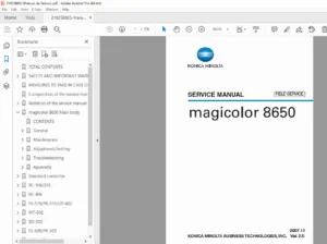 Konica Minolta MT-502 / SD-505 Finisher & Saddle Stitcher Service Manual – PDF