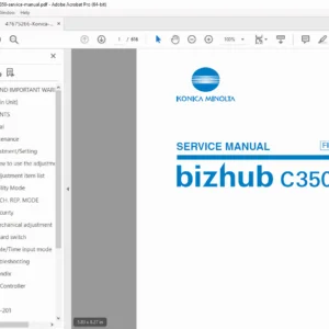 Konica Minolta bizhub C350 Field Service Manual PDF