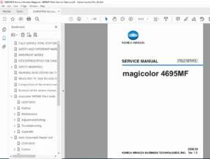 Konica Minolta magicolor 4695MF Field Service Manual – PDF Download