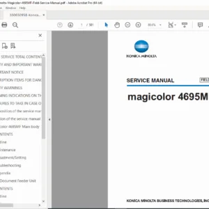 Konica Minolta magicolor 4695MF Field Service Manual – PDF Download