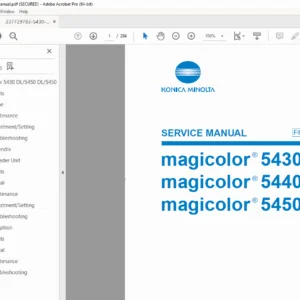 Konica Minolta magicolor 5430DL/5440DL/5450 Service Manual PDF