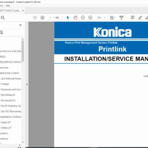 Konica PrintLink Medical Imaging Print  Service Manual - PDF