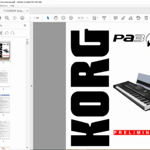 Korg Pa3X Service Manual - PDF DOWNLOAD