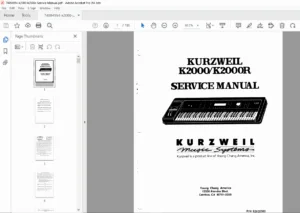 Kurzweil K2000/K2000R Synthesizer Service Manual PDF - Young Chang PDF