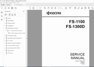Kyocera FS-1100 FS-1300D Service Manual PDF