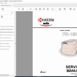 Kyocera FS-1900 Service Manual PDF DOWNLOAD