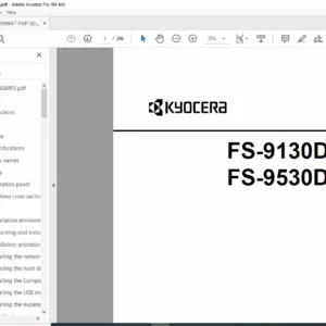 Kyocera FS-9130DN / FS-9530DN Service Manual – Repair & Troubleshooting PDF