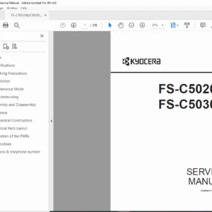 Kyocera FS-C5020N / FS-C5030N Printer Service Repair Manual - PDF