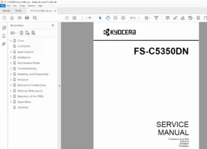 Kyocera FS-C5350DN Service Manual & Repair Guide PDF