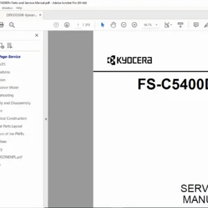 Kyocera FS-C5400DN Service Manual & Parts Catalog PDF
