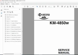 Kyocera KM-4850w Service Manual — Complete Product Listing PDF
