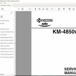 Kyocera KM-4850w Service Manual — Complete Product Listing PDF