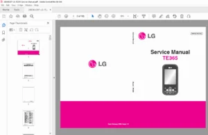 LG TE365 Mobile Phone Service Manual – Repair, Schematics & Troubleshooting PDF