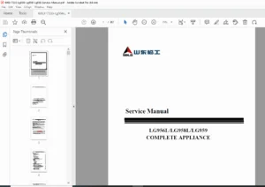LG956L / LG958L / LG959 Wheel Loader Service Manual – Technician Edition PDF