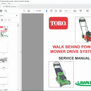Lawn-Boy 10313 Walk-Behind Mower Drive Systems Service Manual PDF