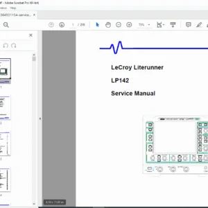 LeCroy LiteRunner LP142 Digital Oscilloscope Service Manual PDF (2000)