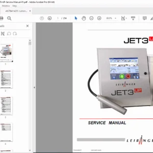 Leibinger JET3 UP Industrial Inkjet Printer Service Manual PDF