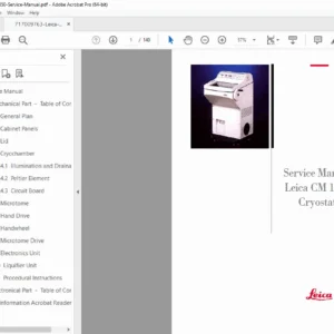 Leica CM1850 Cryostat Service Manual PDF (Mechanical & Electronic Repair)