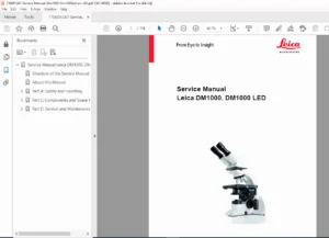 Leica DM1000 DM1000 LED Service Manual - PDF DOWNLOAD