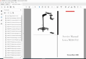 Leica M220 F12 Surgical Microscope Service Manual (2009) - Repair Guide PDF