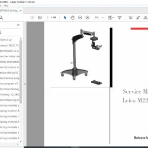 Leica M220 F12 Surgical Microscope Service Manual (2009) - Repair Guide PDF