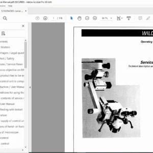 Leica M695 Surgical Microscope Service Manual PDF DOWNLOAD