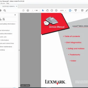Lexmark X264dn & X360 Series MFP Service Manual (7013-XXX) – PDF Download