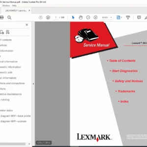 Lexmark X644 / X646 / X646e MFP Service Manual – PDF Download
